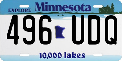 MN license plate 496UDQ