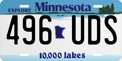 MN license plate 496UDS