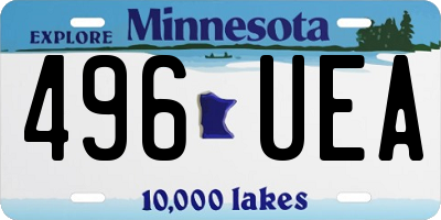 MN license plate 496UEA