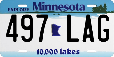 MN license plate 497LAG