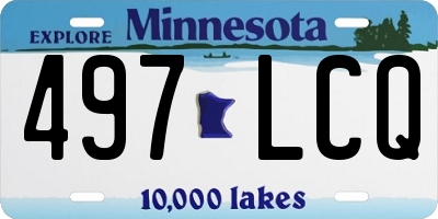 MN license plate 497LCQ