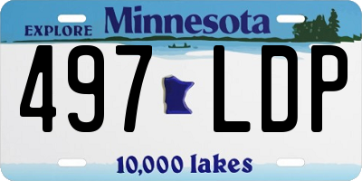 MN license plate 497LDP