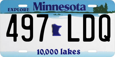 MN license plate 497LDQ