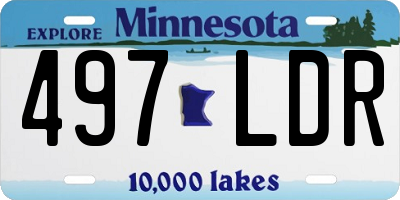 MN license plate 497LDR