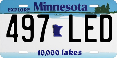 MN license plate 497LED