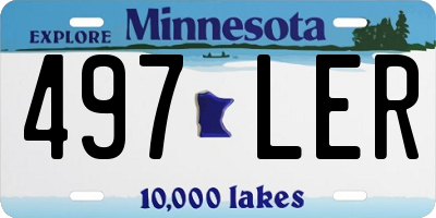 MN license plate 497LER