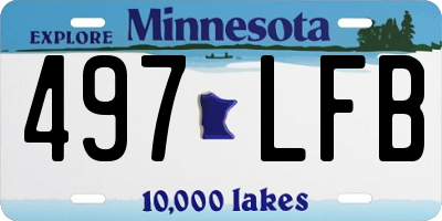 MN license plate 497LFB