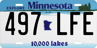MN license plate 497LFE
