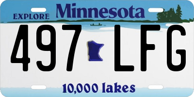 MN license plate 497LFG