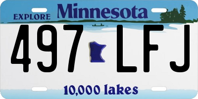 MN license plate 497LFJ