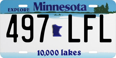 MN license plate 497LFL