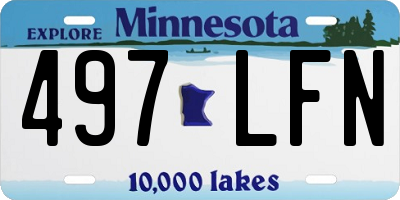 MN license plate 497LFN