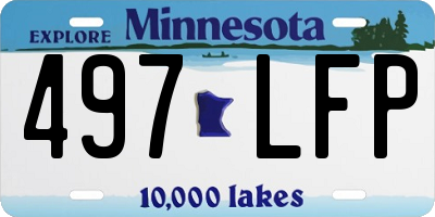 MN license plate 497LFP