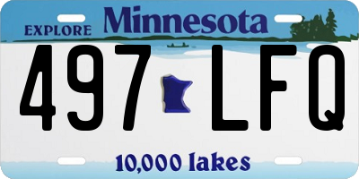 MN license plate 497LFQ
