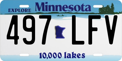 MN license plate 497LFV