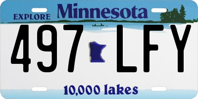 MN license plate 497LFY