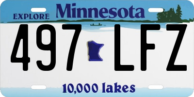 MN license plate 497LFZ