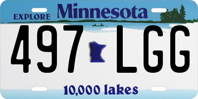 MN license plate 497LGG