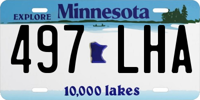 MN license plate 497LHA