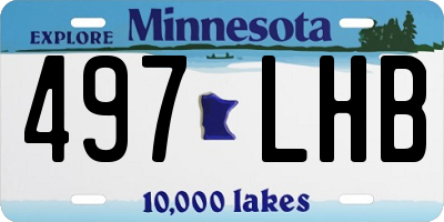 MN license plate 497LHB