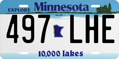 MN license plate 497LHE