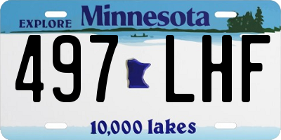 MN license plate 497LHF