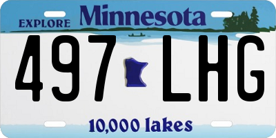 MN license plate 497LHG