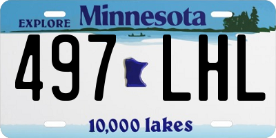 MN license plate 497LHL
