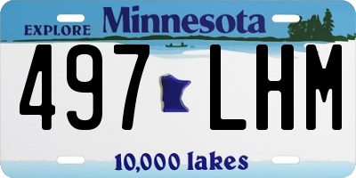 MN license plate 497LHM