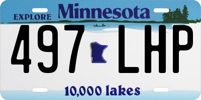 MN license plate 497LHP