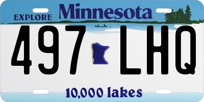 MN license plate 497LHQ