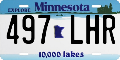 MN license plate 497LHR