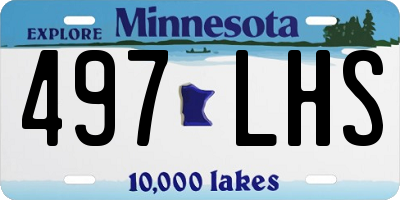 MN license plate 497LHS