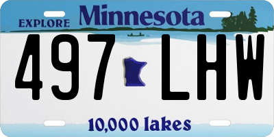MN license plate 497LHW