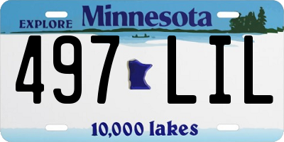 MN license plate 497LIL