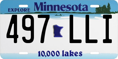 MN license plate 497LLI