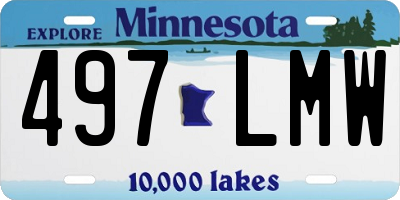 MN license plate 497LMW