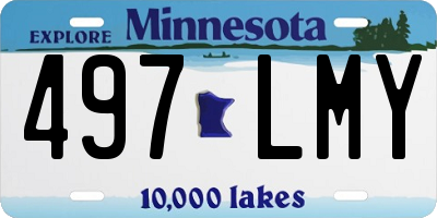 MN license plate 497LMY