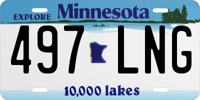 MN license plate 497LNG