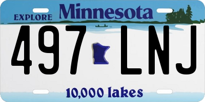 MN license plate 497LNJ