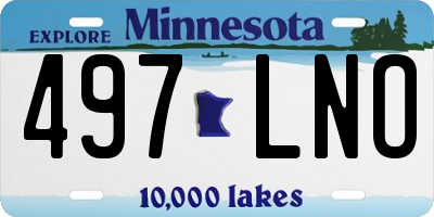 MN license plate 497LNO