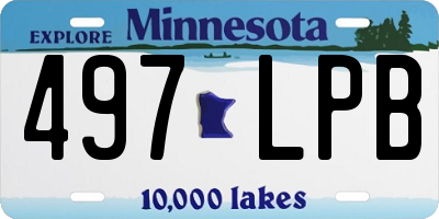 MN license plate 497LPB