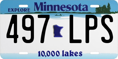 MN license plate 497LPS
