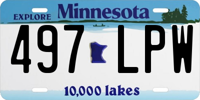 MN license plate 497LPW