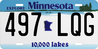 MN license plate 497LQG