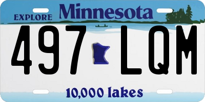 MN license plate 497LQM