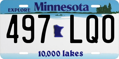 MN license plate 497LQO