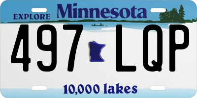MN license plate 497LQP