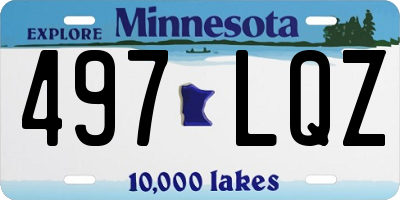 MN license plate 497LQZ