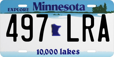 MN license plate 497LRA